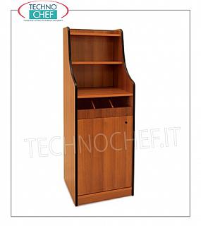 Mobili servizio sala Mobile di servizio sala in legno nobilitato colore CILIEGIO, con 1 cassetto portaposate aperto, vano con anta a battente ed alzata con 2 ripiani, dim.mm.480x480x1450h