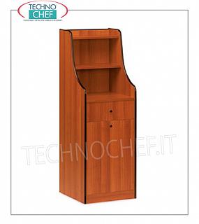 Mobili servizio sala Mobile di servizio sala in legno nobilitato colore CILIEGIO, con 1 cassetto portaposate, tramoggia scorrevole ed alzataa con 2 ripiani, dim.mm.480x480x1450h