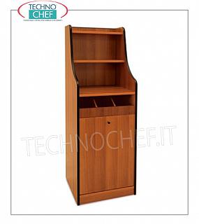 Mobili servizio sala Mobile di servizio sala in legno nobilitato colore CILIEGIO, con 1 cassetto portaposate aperto, tramoggia scorrevole ed alzata con 2 ripiani, dim.mm.480x480x1450h