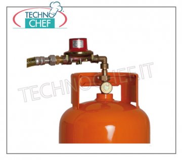 Regolatore gas (GPL 30 mbar), singolo, completo di raccordi