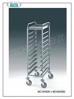 Carrelli Portavassoi   con Guide per VASSOI  Gastro-Norm (cm 32,5x53) ed Euro-Norm (cm 37x53)