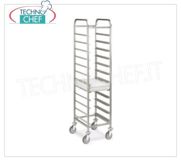 CARRELLO  Portavassoi  con guide per 12 VASSOI Gastro-Norm 1/1, Mod.1494-GN