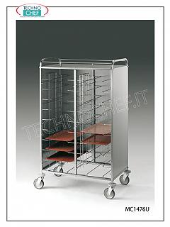Carrelli portavassoi  con Guide Universali, per Vassoi  GN 1/1  ed  EN 1/1