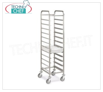 CARRELLO Portavassoi  con guide per 12 VASSOI Euro-Norm, Mod.1494-EN