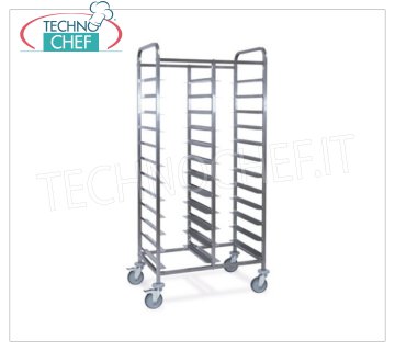 CARRELLO Portavassoi con guide per 24 VASSOI Gastro-Norm 1/1, Mod.1495-GN