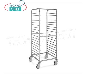 TECHNOCHEF - CARRELLO INOX  per 18 TEGLIE GN 2/1, Mod.2060