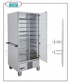 Carrello portapiatti refrigerato per 90 piatti con 15 Griglie da 650x650 mm CARRELLO PORTAPIATTI PRONTI REFRIGERATO in versione con 15 GRIGLIE da mm.650x650 per un totale di 60 PIATTI con DIAMETRO MASSIMO di 310 mm. o 90 PIATTI con DIAMETRO MASSIMO di 200 mm, temp. di lavoro fra +6/+10 °C, V.230, Kw.0,7, dim.mm.830x770x1900h