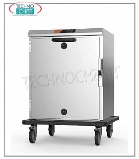 Mantenitore di temperatura, Carrello CALDO Statico per 8 GN 2/1 CARRELLO CALDO di Mantenimento STATICO a BASSO CONSUMO per 8 teglie GN 2/1 o 16 GN 1/1, V 230/1, kw 1,5, Peso 62 Kg, dimensioni mm 755x860x1000h