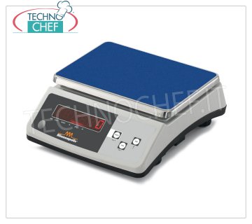 Bilancia elettronica digitale da tavolo, portata max 30 Kg
