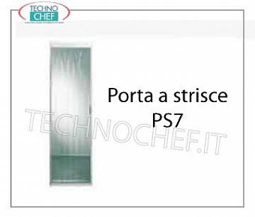 Tendina porta in strisce di plastica trasparente Tendina porta in strisce di plastica trasparente, adatta per porta con luce netta di cm 65x187