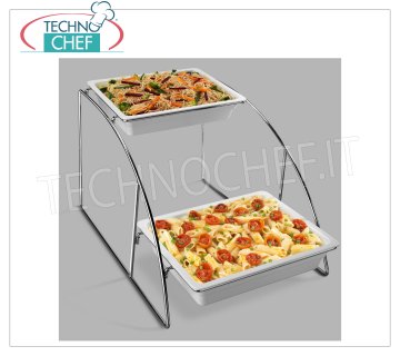 Technochef - ESPOSITORE per BACINELLE GN 1/2, Mod.MPESP12 Espositore per bacinelle GN 1/2 in melamina bianca (escluse), dim.mm.360x525x325h