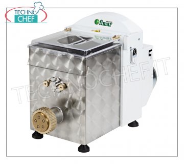 FIMAR - MACCHINA per PASTA FRESCA ESTRUSA Professionale, con Vasca  2,5 Kg, mod MPF2,5N Macchina PASTA FRESCA ESTRUSA  da tavolo - con Vasca  per 2,5 kg di Impasto, - Resa Oraria Kg 8, V. 230/1, Kw 0,37, Peso 30 Kg, Dimensioni, mm 260x600x380h