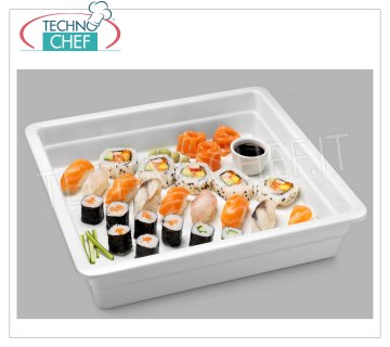BACINELLA GASTRONORM GN 2/3 in MELAMINA BIANCA, dim.mm.353x325x65h
