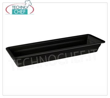 BACINELLA GASTRONORM GN 2/4 in MELAMINA NERA, dim. mm. 530x162x65h