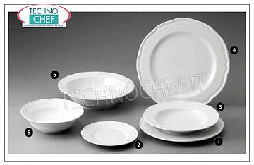 SATURNIA - Collezione PRAGA BIANCO in Porcellana - Piatti per Ristorante PIATTO PIANO, Collezione Praga Bianco, Diametro cm.28, Marca SATURNIA -- Acquistabile in confezione da 6 pezzi
