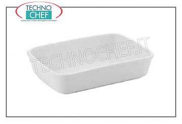 Pirofile in porcellana Pirofila rettangolare Gastro-Norm, cm.27x20, h.6, Marca MPS PORCELLANE SARONNO
