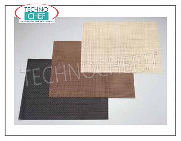 Tovagliette americane Tovaglietta americana plastificata nera, cm.42x33 -- Acquistabile in confezione da 6 pezzi