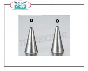 Bocchette per sacchetto decoratore Bocchetta in acciaio inox con foro a stella per decorare, PIAZZA, MM.2 -- Acquistabile in confezione da 2 pezzi