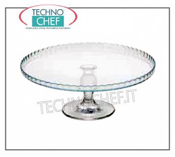 Alzate per torta ALZATA IN VETRO CON PIATTO, PASABAHCE, H.12,5, Diametro Cm.32