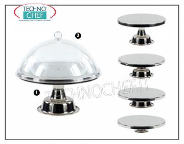 Alzate per torta ALZATA COMPONIBILE IN ACCIAIO INOX, ILSA, Piatto Diametro Cm.20, H.da 7 a 15 Cm., in base alla combinazione di montaggio
