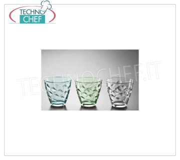 Bicchieri Colorati BICCHIERE ACQUA VERDE, BORMIOLI ROCCO, Collezione Flora, CL.26, H 8, Diam.cm.8,5 -- Acquistabile in confezione da 6 pezzi.