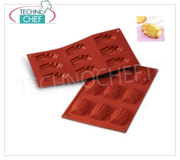 Stampo Silicone ''Madeleine'', dim.mm.68x45 h 17 Stampo cottura  ''Madeleine'' in silicone flessibile e antiaderente, dim.mm.68x45, h 17 mm.