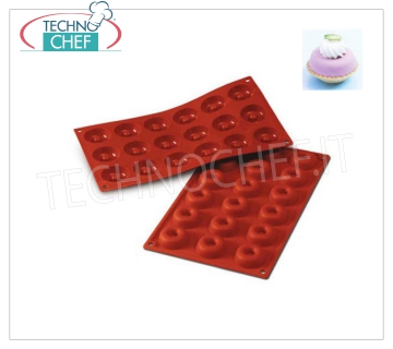 Stampo Silicone ''Savarin piccolo'', Ø41 h 12 mm Stampo cottura ''Savarin piccolo'' in silicone flessibile e antiaderente, diametro 41 mm, h 12 mm