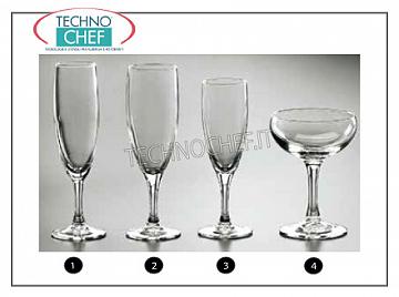 Bicchieri per la Tavola - serie complete coordinate CALICE FLUTE, ARCOROC, Collezione Elegance