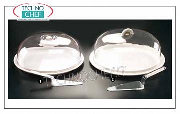 Vetrine espositive neutre da banco COPRIPASTE TONDO CON PALETTA, CREAM, Diametro Cm.35