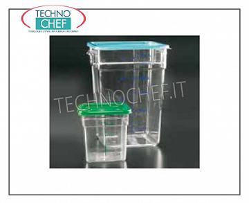 Barattoli per la conservazione del cibo Contenitore quadrato per stoccaggio, CAMBRO, Lt.3,8