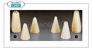 Bocchette per sacchetto decoratore Bocchetta in plastica con foro festonato per decorare -- Acquistabile in confezione da 6 pezzi