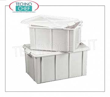 Cassette box con coperchio Cassetta sovrapponibile con coperchio, GIGANPLAST, Cm.35x25x20