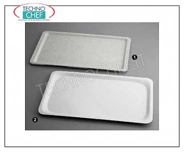 Vassoi self-service in poliestere Vassoio rettangolare in laminato bianco, CAMBRO, Cm.53x32,5