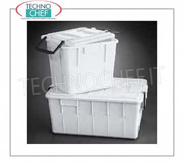 Cassette box con coperchio Cassetta sovrapponibile con coperchio, HORECA, Lt.20, Cm.28x38, H.29,6
