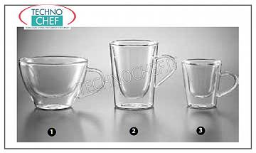 Tazze caffè - cappuccino in vetro TAZZA CAFFE', LUIGI BORMIOLI, Collezione Duos Termico