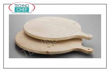 Taglieri in legno Tagliere pizza in faggio con manico, Diametro Cm.40