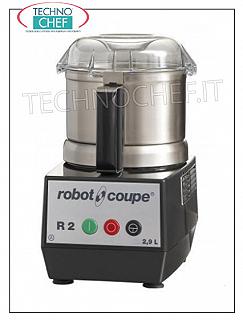 Cutter da tavolo R2, capacità vasca lt.2,9, Marca ROBOT COUPE, professionale CUTTER da tavolo R2, Marca ROBOT COUPE, con VASCA smontabile in ACCIAIO INOX da litri 2,9, Velocità 1.500 giri/minuto, V. 230/1, Kw 0,55, Peso 10 Kg, dimensioni mm 200x280x350h