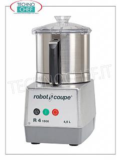 CUTTER da tavolo R4-1V, capacità vasca lt.4,5, Marca ROBOT COUPE, professionale CUTTER da tavolo R4-1V, Marca ROBOT COUPE, con VASCA smontabile in ACCIAIO INOX da litri 4,5, Velocità 1.500 giri/minuto, V. 230/1, Kw 0,70, Peso 13 Kg, dimensioni mm 225x305x440h