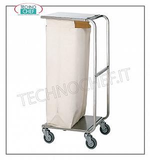 Carrello con sacco portabiancheria e coperchio