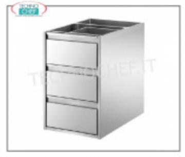 Cassettiera con 3 cassetti Gastro-Norm