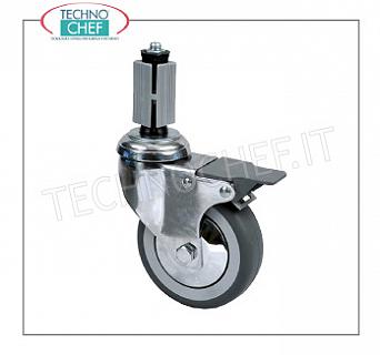 Ruota piroettante con freno per Tavoli inox su gambe