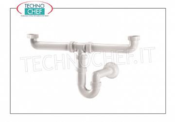 Sifone doppio in plastica