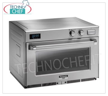 PANASONIC - Forno microonde Professionale, Camera  per  Teglie GN 1/1, comandi MANUALI, 1800 W,  mod.PANE1840, Forno microonde Professionale PANASONIC, comandi MANUALI, camera cottura da mm.565x330x250h, adatta per 2 teglie GN 1/1, potenza resa W 1800, 4 magnetron da 450 W, V 230/1, Kw 3,0 - peso 54 Kg, dim.mm 650x526x471h