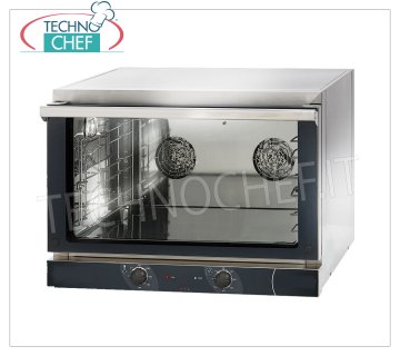 TECNODOM - FORNO CONVEZIONE Elettrico 3 Teglie mm 600x400, Professionale, mod.FEM03NEPSV FORNO CONVENZIONE elettrico VENTILATO per PASTICCERIA, capacità 3 TEGLIE da mm 600x400 (escluse), versione con COMANDI MANUALI, V.230/1, Kw.3,15, Peso 35 Kg, dim.mm.775x700x560h