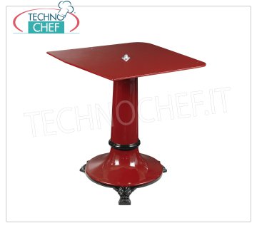 TECHNOCHEF - Piedistallo di supporto in ghisa a base tonda per Affettatrice a Volano Piedistallo di supporto in ghisa per affettatrici a volano, con base tonda, diam.mm 600, Altezza 790 mm, piastra da mm.400x500h, Peso 54 Kg.
