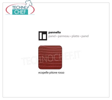 Pannello Ecopelle Pitone Rosso Pannello interno in Ecopelle Pitone Rosso, dimensioni mm 540x540x1,2h
