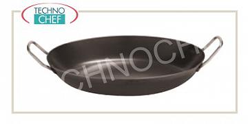 Paderno - Padella per Paella in ferro con 2 maniglie, per Induzione, Professionale