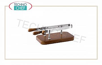 Morsa per prosciutto Ferma Prosciutto Base Legno Inox Legno Cm 24X45X16 Kg 4,5