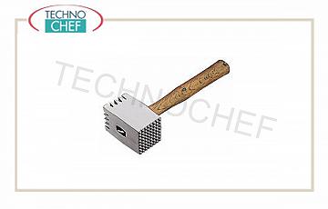 Batticarne in alluminio con manico in legno