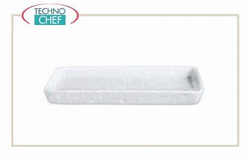 Pirofila da forno rettangolare cordonata, bassa in porcellana, dimensioni cm 40x30, alta cm 4